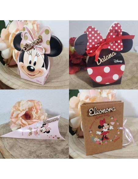 Scatoline portaconfetti economiche Nascita bimba Minnie personalizzate
