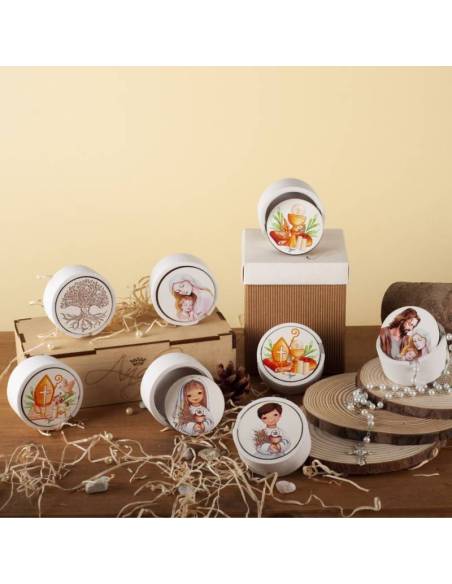 Angie bomboniere Linea Alloro scatola portarosario