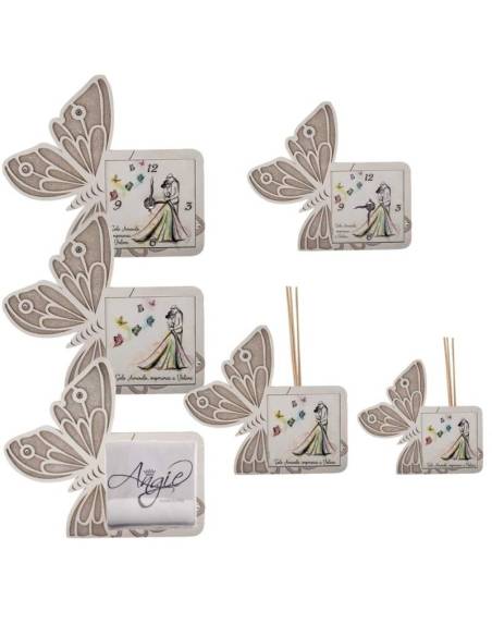 Angie bomboniere Linea Palissandro Matrimonio farfalle