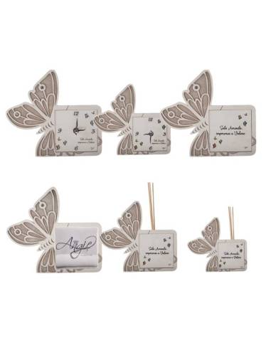 Angie bomboniere Linea Palissandro frase farfalle