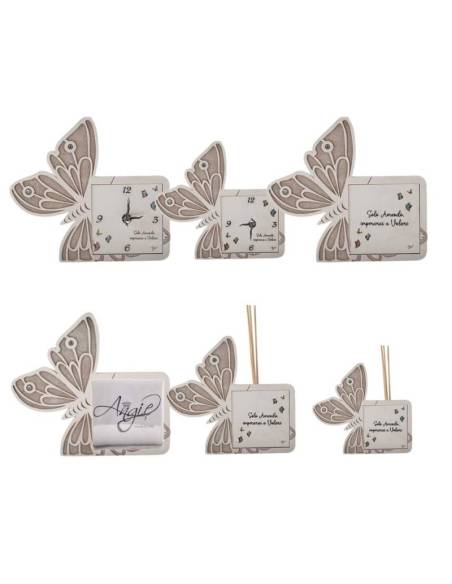 Angie bomboniere Linea Palissandro frase farfalle