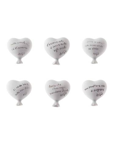 Angie bomboniere Linea Palloncini calamite cuori con frase