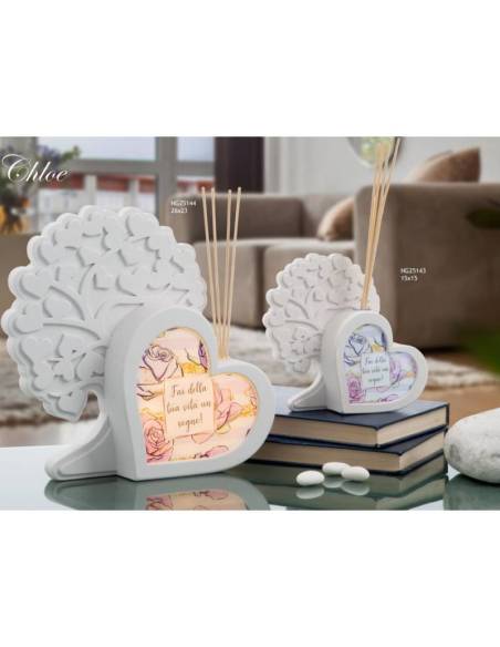Dolcicose bomboniere Linea Chloe albero della vita diffusore ambiente rose colorate