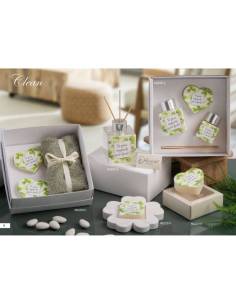 Dolcicose bomboniere Linea Clean quadrifogli portafortuna