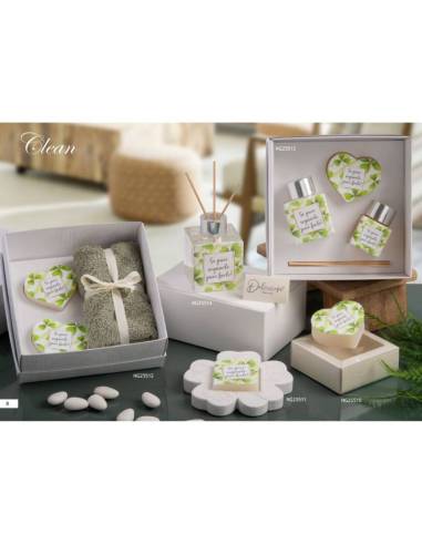 Dolcicose bomboniere Linea Clean quadrifogli portafortuna