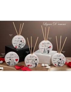 Dolcicose bomboniere Linea Lignes D'amour Matrimonio profumatori per ambienti sposi