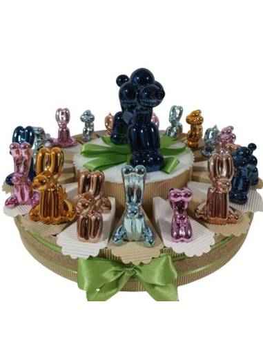 Bomboniere palloncini animaletti misti in ceramica