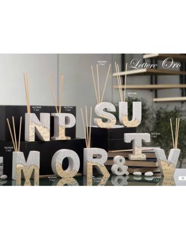 Dolcicose bomboniere Linea Lettere Oro profumatori ambiente particolari