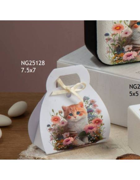 Dolcicose bomboniere Linea Miao scatole portaconfetti tenero gattino