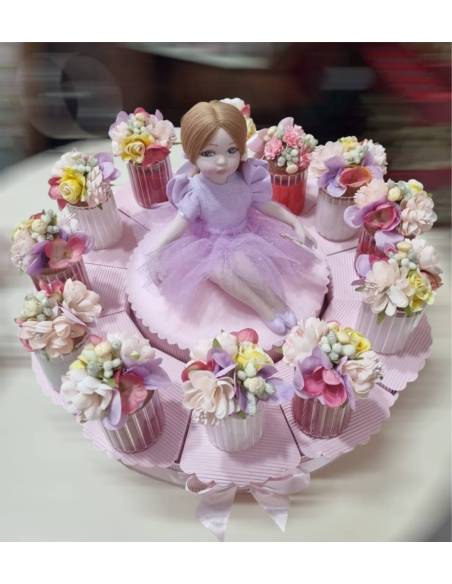 Bomboniere candele profumate fiori su tappo