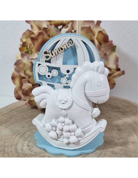 Bomboniere per Battesimo bimbo profumatore cavalluccio| Sindy Bomboniere
