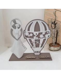 Bomboniere matrimonio utili orologio mongolfiera sposi stilizzati