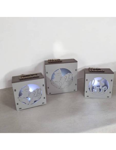 Bomboniere matrimonio bacio lampada romantica