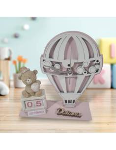 Bomboniere per Battesimo bimba orologio orsetto calendario