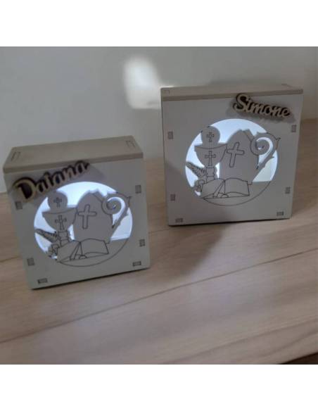 Bomboniere Comunione e Cresima lampade in legno