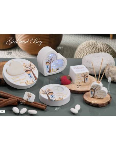 Dolcicose bomboniere Linea Girl and Boy albero della vita e testo sacro