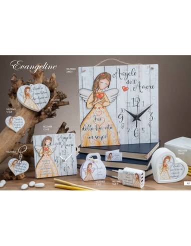 Dolcicose bomboniere Linea Evangeline angioletti cuori con frase