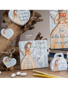 Dolcicose bomboniere Linea Evangeline angeli con cuori frase