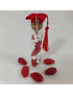 Bomboniere per laurea infermieristica tocco con siringa su provetta