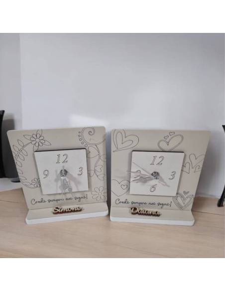 Bomboniere utili orologio cuori e fiori