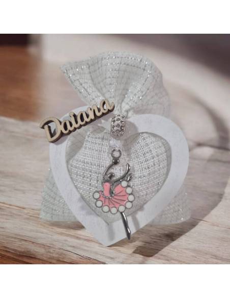 Sacchetti bomboniere Ballerina personalizzati con nome