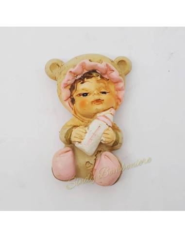 TORTA BOMBONIERA BIMBA femminuccia magnete SPEDIZIONE INCLUSA battesimo nascita