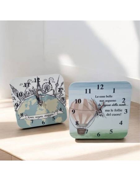 Orologio Made in Italy bomboniere tema viaggio