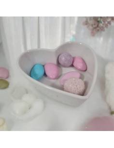 Bomboniere Matrimonio ciotola a cuore in ceramica bianca