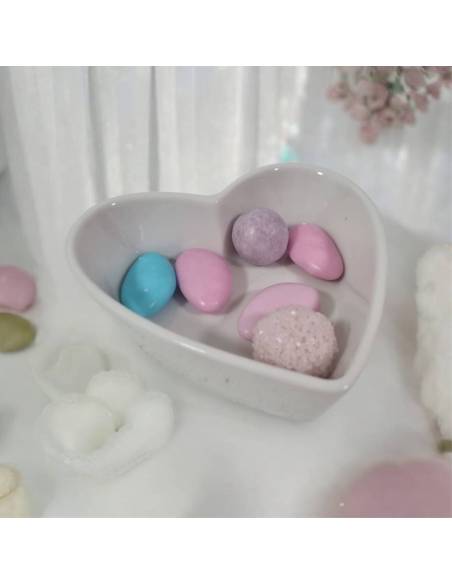 Bomboniere Matrimonio ciotola a cuore in ceramica bianca