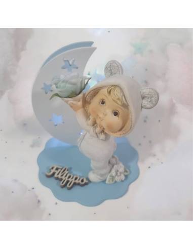 Bomboniere per Battesimo bimbo lampade luce led nome personalizzato