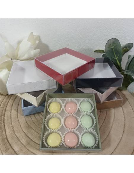 Scatole degustazione confetti quadrate 8*8*2 cm