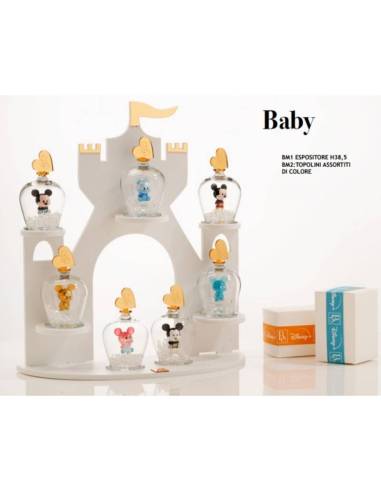 Buba Design bomboniere Linea Baby campane in vetro topolino