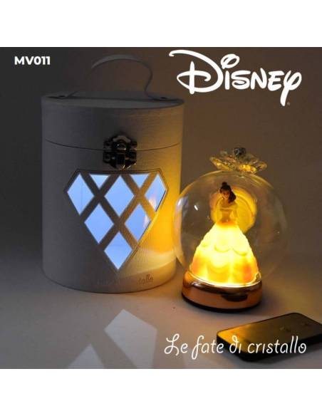 Le Fate Di Cristallo bomboniere Linea Disney lampade luci led principessa Belle