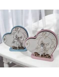 Orologio cuore personalizzato bomboniere orsetti Battesimo