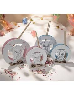 Bomboniere per Battesimo profumatore orsetto tondo con essenza