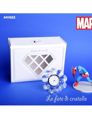 Bomboniere Le Fate Di Cristallo Linea Marvel orologio cristallo e supereroe Captain America