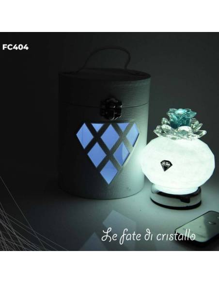 Le Fate Di Cristallo bomboniere lampade luci led boccetta profumo fiore
