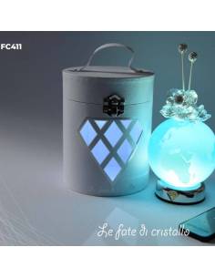 Le Fate Di Cristallo bomboniere profumatori mappamondo lampada led celeste