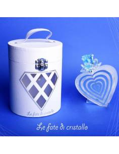 Le Fate Di Cristallo bomboniere cuore con boccetta di profumo