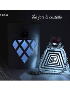 Le Fate Di Cristallo bomboniere borsetta lampada led con boccetta profumo
