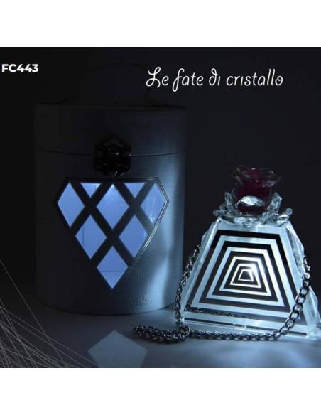 Le Fate Di Cristallo bomboniere borsetta lampada led con boccetta profumo