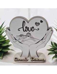 Bomboniere matrimonio utili cuore tra le mani orologio personalizzato