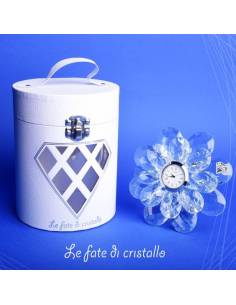 Bomboniere Le Fate Di Cristallo orologio elegante petali in cristallo