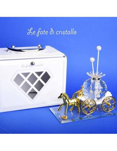 Le Fate Di Cristallo bomboniere profumatori ambienti carrozze dorate