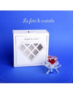 Bomboniere Le Fate Di Cristallo boccetta porta profumo a forma di rosa