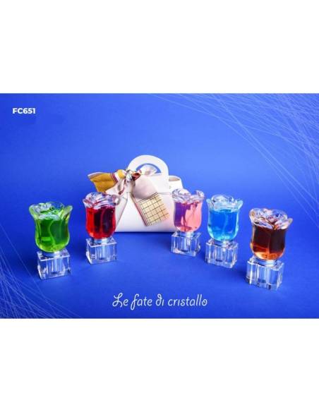 Bomboniere Le Fate Di Cristallo fiori boccette profumo particolari