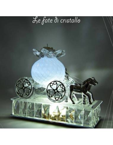 Le Fate Di Cristallo bomboniere carrozze lampade luci led portacandele