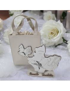 Bomboniere Il Bacio orologio con scatola borsetta in pelle