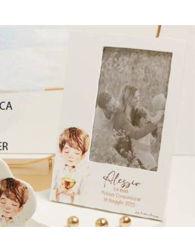 Claraluna bomboniere Comunione personalizzate portafoto bambino