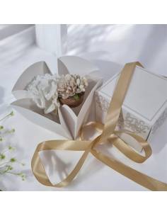 Candele Comunione bomboniere sacre con fiori 2